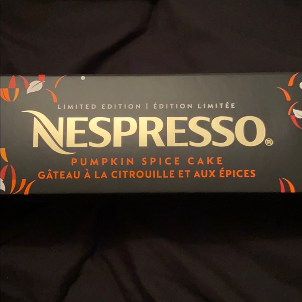 Pumpkin spice cake nespresso coffee